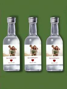 Customized Photo Bottle Stickers, Personalized Photo Water Bottle Packaging And Picture Label Stickers, Customized Wine Labels, Wedding Wine Labels, Wedding Decorations, Photo Name Date Stickers, Suitable For Family, Couples, Birthday, Valentine's Day, Back To School, Mother's Day, Father's Day, Graduation Ceremony - Multicolor - View 4