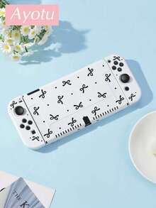 Ayotu Bowknot & Polka Dot Pattern Accessories Set For Nintendo Switch/Switch OLED/Switch Lite, Including Protective Case, Storage Bag, Console Shell, Dust Cover, Game Card Case, Controller Grip, Suitable For Christmas, Valentine's Day, Back To School And Other Occasions - View 16