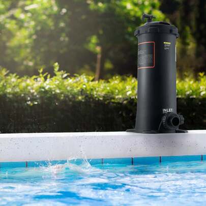 Cartridge Pool Filter, 50Sq. Ft Filter Area Inground Pool Filter, Above Ground Swimming Pool Filtration Filter System With Upgrade Filter &Leak-Proof Casing, For Hot Tubs, Spa, Inflatable Pool,Garden Tools, Gardening Tools For Garden