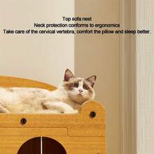Large Cat Scratching Board And Cave Toy, Providing Ample Space For Cats To Rest And Scratch, Enhancing Their Well-Being - 20.7*10.6*10.2 - View 4