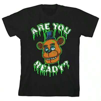 Camisetas para adolescentes de la serie 's. Imagen del producto: Camiseta gráfica "Are You Ready" de 's para niños de 8 a 20 años. Ropa de niña. Camisetas para niños, camisetas para parejas, camisetas unisex, camisetas para padres e hijos, camisetas familiares, conjuntos para parejas, regalos para el Día de San Valentín, camisetas para fiestas, regalos de videojuegos, camisetas para mujer, camisetas de Freddy Fazbear, camisetas con temática de FNAF.