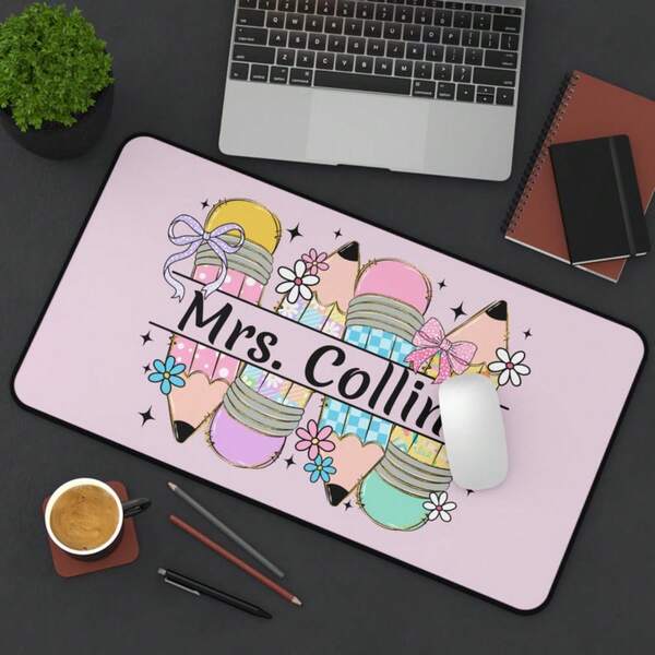 1 pieza Alfombrilla de ratón grande personalizada para maestro con bordes cosidos, alfombrilla de ratón rectangular personalizada como regalo para amigo, novia, novio, regalo perfecto para cumpleaños, aniversario, San Valentín, temporada de regreso a clases 2026 - 60 cm x 35 cm