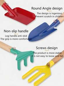 4pcs Outdoor Gardening & Beach Digging Tool Set - Garden Trowel, Beach Shovel, Farmer Role Play Tool, Beach Play Digging Tool, Suitable For Planting Activities And Yard Decor - Multicolor - View 4