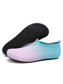 Giày đi nước unisex, giày bơi lặn biển đế mềm cho nữ, dép xăng đan mùa hè nhanh khô, giày đi câu cá dưới nước, giày lội nước chống trượt thoáng khí với đế cao su bền và thiết kế phần trên bằng vải. - màu hồng và xanh lá cây - Xem 2