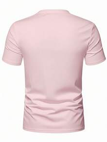 GRDR 男士时尚 V 领短袖 T 恤 | 精致设计 | 夏季必备 | 百搭易穿 | 展现您的风格 - 粉色 - 查看 4