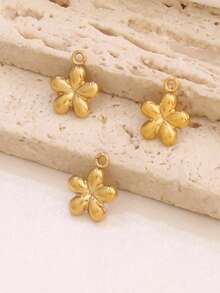 3pcs Stainless Steel Small Flower Pendant Findings 18K Gold Plated Charms For DIY Jewelry Making Supplies Accessories - Pendants - View 5