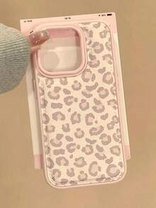 1个韩版ins风粉色豹纹手机壳，兼容 17 Pro Max、17 Pro、17、16 Pro Max、16 Pro、16、15 Pro Max、15 Pro、15、14 Pro Max、14 Pro、14、13 Pro Max、13 Pro、13、12 Pro Max、12 Pro、12、11，女童心形软壳保护套 - 淺粉色 - 查看 2