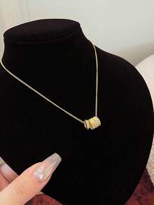 1条精致四叶草腰链，925银幸运符，纤细腰身设计，优雅项链配饰 - 四葉草小蠻腰項鍊 - 查看 3