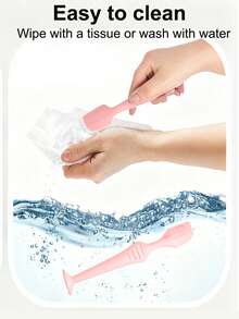 1/2/4pcs Baby Diaper Rash Cream Spatula, Soft Silicone Baby Diaper Rash Cream Brush With Suction Cup Base - Multicolor - View 7