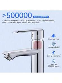 Torneira Misturador Banheiro Monocomando Alta Luxo Prata Aço Inoxidável 304 Torneira Banheiro Quente E Frio Design Moderno Torneira Monocomando Banheiro Alta Qualidade Winda - prata - Visão 10