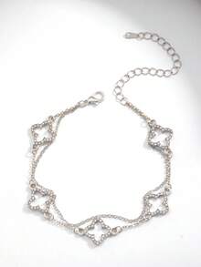 Women's New Clover Anklet, Gift For Friends - Silver - View 3