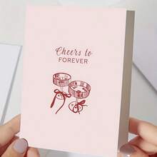 1张优雅婚礼/订婚贺卡，适合新婚夫妇或订婚情侣 - 浪漫的“永远祝福”贺卡，附带信封，适用于婚礼、周年纪念日、送给她的/他的礼物，多用途，可用于婚礼、订婚、生日、浪漫场合。 - A - 查看 2