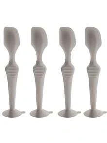 1/2/4pcs Baby Diaper Rash Cream Spatula, Soft Silicone Baby Diaper Rash Cream Brush With Suction Cup Base - Multicolor - View 18