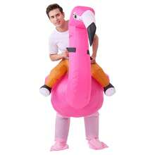Inflatable Flamingo Costume Suitable For 1.5-2m Height, Party Performance, Creative Dance Props, Adult Funny Inflatable Clothing, Party Dress - Flamingo - View 2