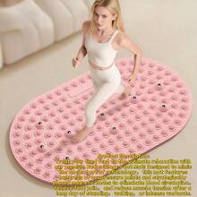 Alfombra de reflexología para pies de gran tamaño talla grande vendida | Esterilla de masaje de acupresión de silicona | Antideslizante para alivio del dolor, acondicionamiento físico en el hogar y relajación diaria - D - Ver 1