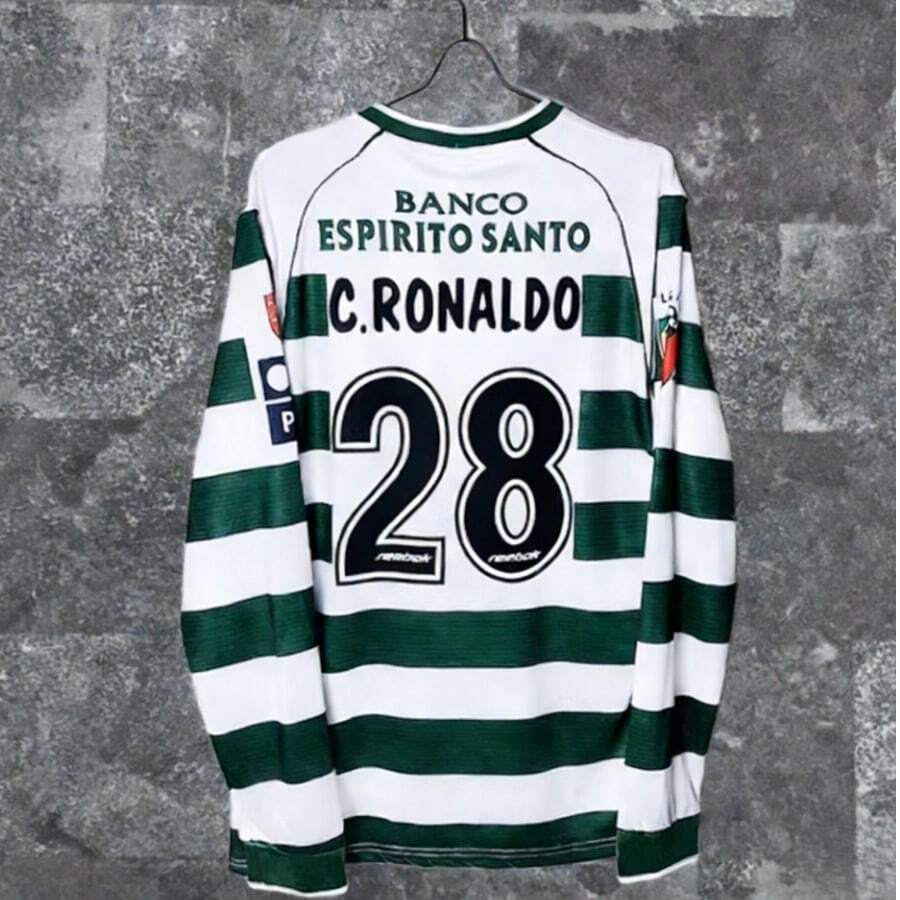 0103 Sporting CP Home  Ronaldo Long-Sleeve Jersey - Olive Green - View 1