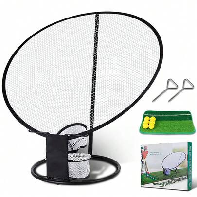  1 pieza Juego de red de práctica de golpes de golf Caiton - Hecho de poliéster y nailon de alta calidad, esta resistente y duradera red de objetivo de golf es adecuada tanto para uso en interiores como en exteriores. Mejora la precisión y la distancia, convirtiéndolo en una herramienta de entrenamiento perfecta para principiantes y atletas. También es un regalo ideal para entusiastas del golf, amigos y familiares.