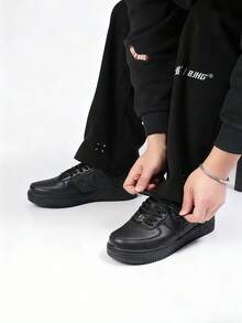 Zapatillas de moda cómodas y de corte bajo, unisex - Negro - Ver 1