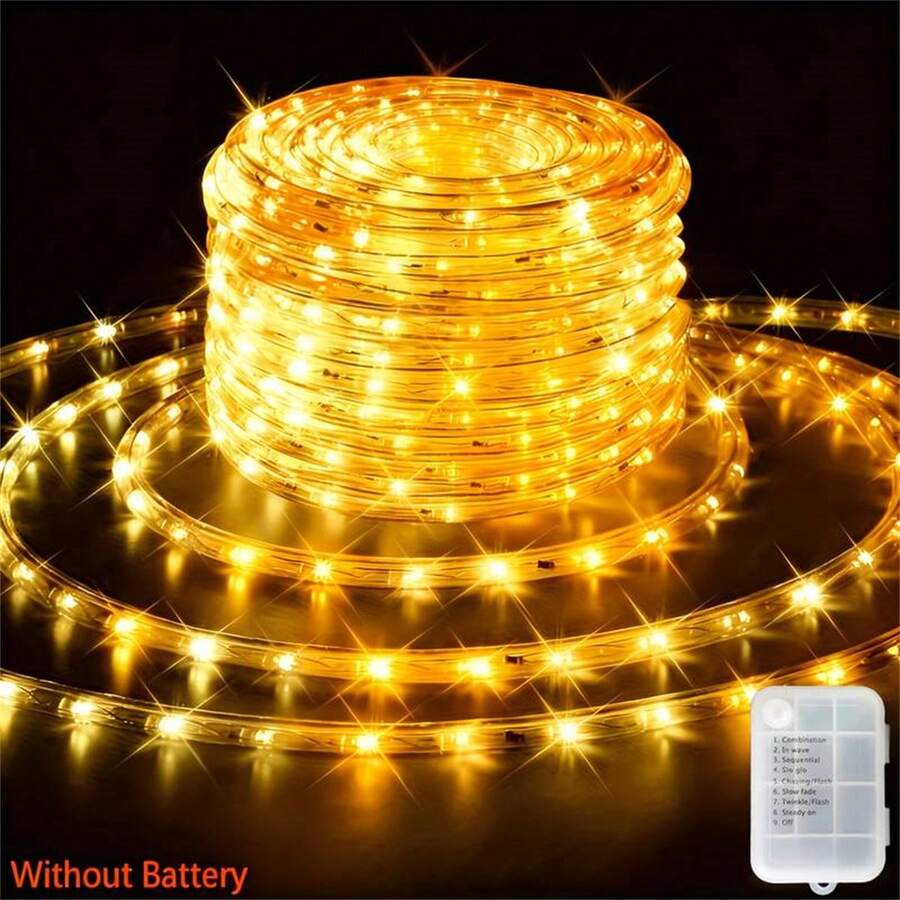 1pc LED String Lights, 8 Modes, Battery-Powered, Push Button Control, Ideal For Garden Landscape, Party, Home, Wedding, Valentine'S Day Lighting