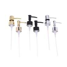 1个金属浴室液体皂液器马桶洗手液替换泵，带塑料罐管，适用于浴室 - 彩色 - 查看 1