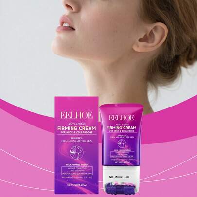 EELHOE 一盒120克颈部紧致滚轮霜。温和、保湿、柔滑，双滚轮日常颈部护理霜，可提亮肤色、紧致肌肤并减少细纹，适合日常颈部肌肤紧致护理。
