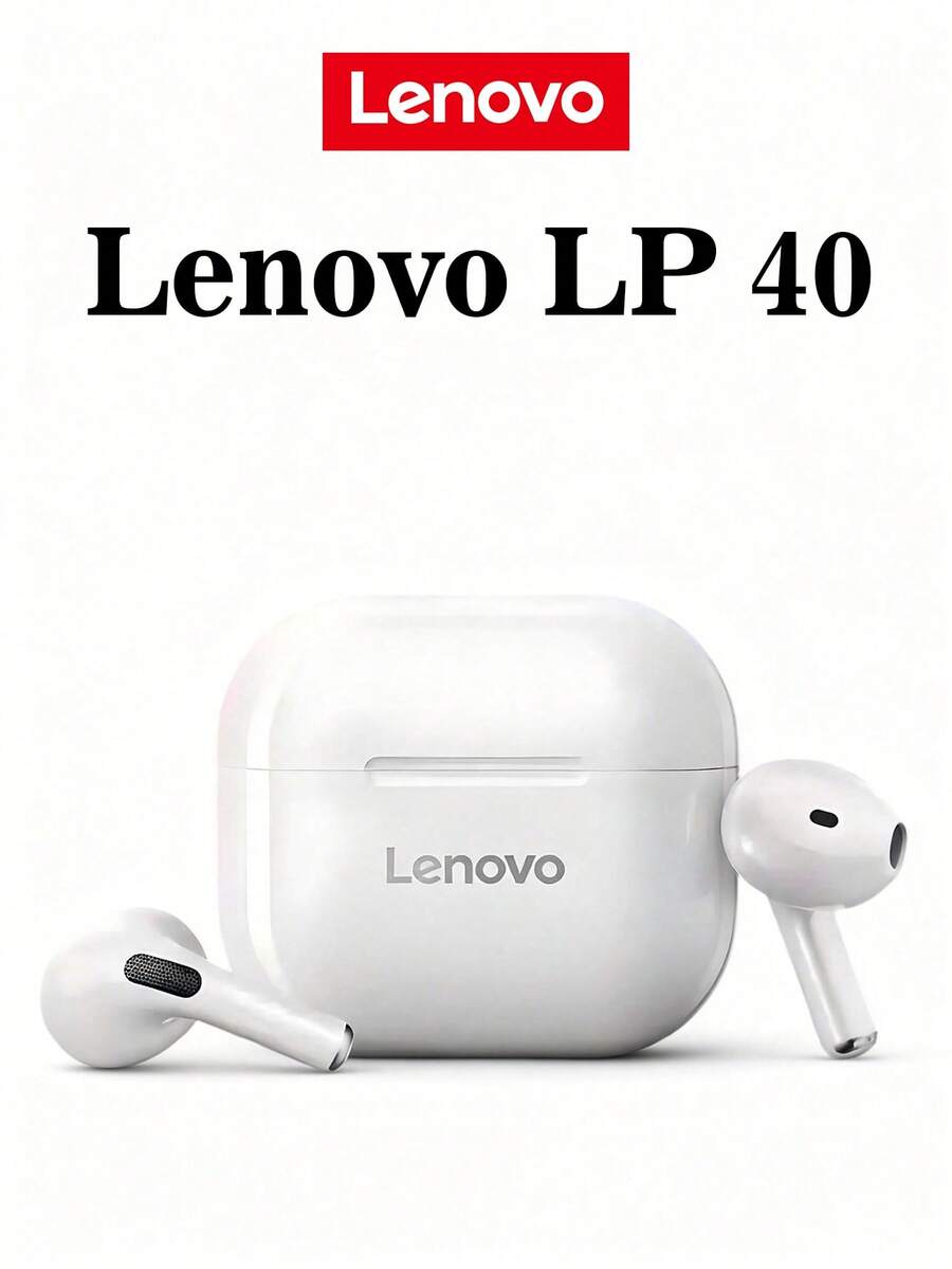Lenovo thinkplus LP40 headphones Wireless Bluetooth 5.0 sports noise cancelling headphones Chinese package - 白色 - 查看 1