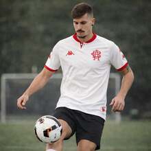 Camisa Kapa Away Player Kombat Bangu 2023 Masculina - Vermelho e Branco - Visão 2