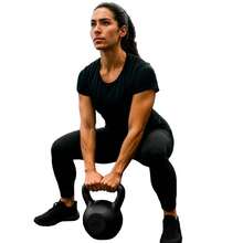 Kettlebell 8kg Revestido em ABS Alça Ergonômica Consport - Preto - Visão 2