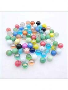 20pcs/60pcs Colorful Glass Marbles Marble Run Game Marble Solitaire Toy,Rolling Beads, Decompression Toys, Fish Tank, Vase Decoration(Random Color Style) - Multicolor - View 3