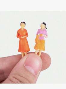 20个1:50、1:75比例彩色微缩人偶 - ABS塑料材质，典型人物造型，适用于风景、铁路、建筑模型和微缩剧场。 - 彩色 - 查看 3