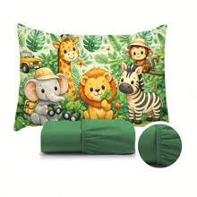 Children's Single Bed Sheet Set, Micropercal, 2 Pieces, Children's Bedding Set With Exclusive Printed Pillowcase - 好的 - 查看 1