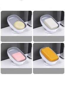 1pc Luxury Soap Dish, Suction Cup Bathroom Vanity Organizer, Shower Soap Holder - Soap Box - View 11