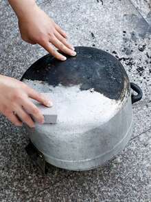 1pc Barbecue Grill Cleaning Brick, Grill Scraper Cleaning Stone, Multi-Functional Scraper To Cut Stains And Grease, Suitable For Stove, Sink, Utensils, Pans, Grill Cleaning, Kitchen, Bathroom, Household Items - Cuboid - View 6