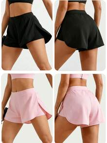 Women's Athletic Yoga Shorts, High-Waisted Comfort Fit, Loose Running Workout Shorts, Breathable Quick-Dry Fabric, Sporty Style Biker Short Workout Summer Running Workout - 1PCS Grey - 查看 10