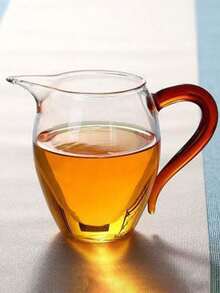 1 pieza Jarra de té de vidrio resistente al calor, divisor de té transparente de borosilicato grueso y alto, gran taza Gongdao para juego de té Kung Fu - Multicolor - Ver 10