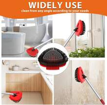Fatmass Scrub Brush Mop Head Replacement Compatible With O Cedar EasyWring 1 Tank Spin Mop,New Upgrade Stiff Bristle Shower Brush Scrubbing Brush Cleaning Brush For Bathroom, Kitchen, Tub, Tile - ColorA - 查看 7