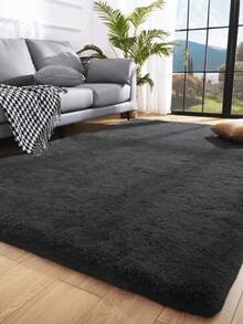 Plush Rug 2.00 X 1.50 Beige - 黑色 - 查看 1