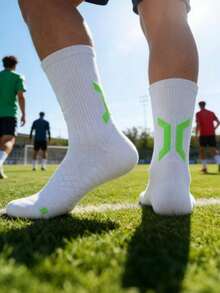 4双装男士加厚防滑袜，压缩袜，休闲运动袜，适合户外活动、健身、跑步、足球、篮球，尺码39-46 - 彩色 - 查看 4