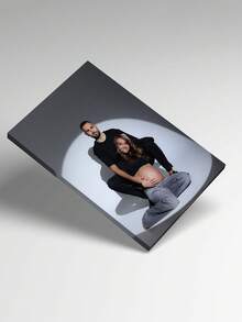 Customizable Wooden Frame Canvas Wall Art - Personalized Family Portraits And Action Photos, Printing, Suitable For Living Room, Bedroom Or Home Office Decor, Cozy Room Accent, Quality Reproduction Framed Canvas Painting - Multicolor - View 5