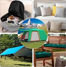 Nylon Fabric, 58" W 420D Waterproof Fabric 15 Yard Ripstop Nylon Material Outdoor Upholstery Twill Sewing Material For Patio Chair, Lining, Cushion, Purse, Tote Bag, Tent, Tarp Cover, DIY Project Red - ColorI - 查看 6