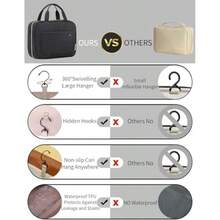 Neceser de Viaje para Hombre y Mujer Bolsa de Cosmeticos de Viaje Makeup Bag de Gran Capacidad Bolsa de  Portátil Bolsa de Aseo con Asa Bolsa Organizadora de Cosmeticos Rosa - Rosa - Ver 5
