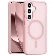 Magsafe 磁吸无线充电保护壳，适用于 Galaxy A07、A17、S25 FE、S24、S23、S22、S21 Ultra Plus、A16、A56、A36、A55、A35，磨砂防摔透明硬质后盖 - 粉色 - 查看 9