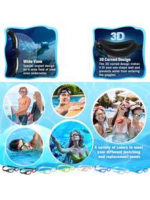 Swimming Goggles With Nose Clip & Ear Plugs, Anti-Leak, Full Protection, Suitable For Adults, Men, Women, Teens - D - View 8