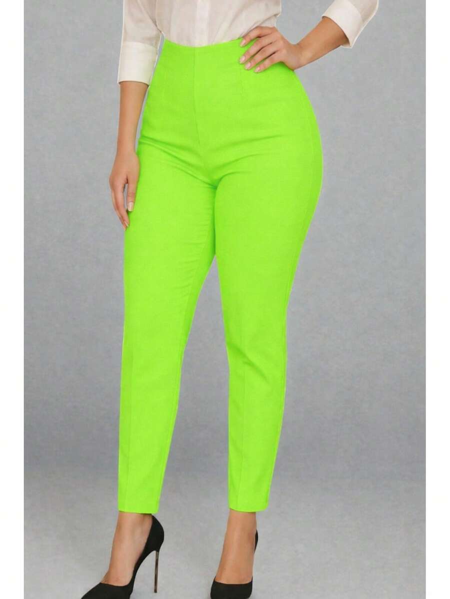 Women Pants - Lime Green - View 1