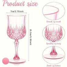 可重复使用的葡萄酒杯套装，坚固的防滑设计，适合婚礼、派对和日常使用 - 可重复使用的香槟、鸡尾酒和果汁饮具，是万圣节、圣诞节庆祝活动和派对装饰的理想之选。 - 查看 5