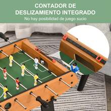 HOMCOM Mesa de futbolín - Negro - Ver 5