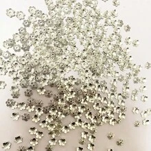 50个/100个/200个四叶草珠帽 - 锌合金隔珠，适用于DIY珠宝制作，耳环、项链、手链 - 工艺材料 - 古銀色 - 查看 12