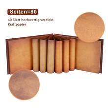 OUR Adventure Book Scrapbook Album 11.9 X 7.6 Inches 80 Pages, 3D Retro Relief Letter Leather Cover Movie, Couple Memory Book, Boyfriend Gift, Couple Gift Creativity, Anniversary Celebration - Brown - View 6