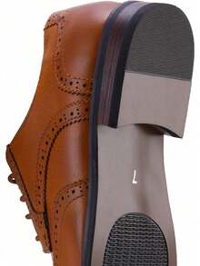 Men's Wingtip Oxford Shoes – Classic Formal Business Dress Shoes With Lace-Up Design, Standard And Wide Width - 翼尖褐色 - 查看 6