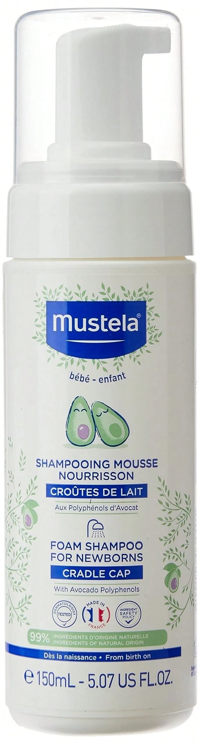 Mustela Schaumshampoo für Neugeborene 150ml | Sanfter Reiniger für Babykopfhaut | Kontrolle von Milchschorf | Tränenfreie Naturformel ✅ Lieferung 24/72h nach Spanien (Festland) | Beauty Explotion | Dein Beauty- und Make-up-Shop - Entfalte deine beste Version. - Zitrusfrüchte - Übersicht 1